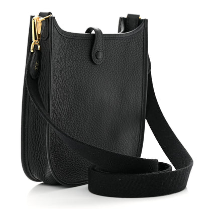 Hermes Taurillon Clemence Evelyne TPM Black 3 of 11