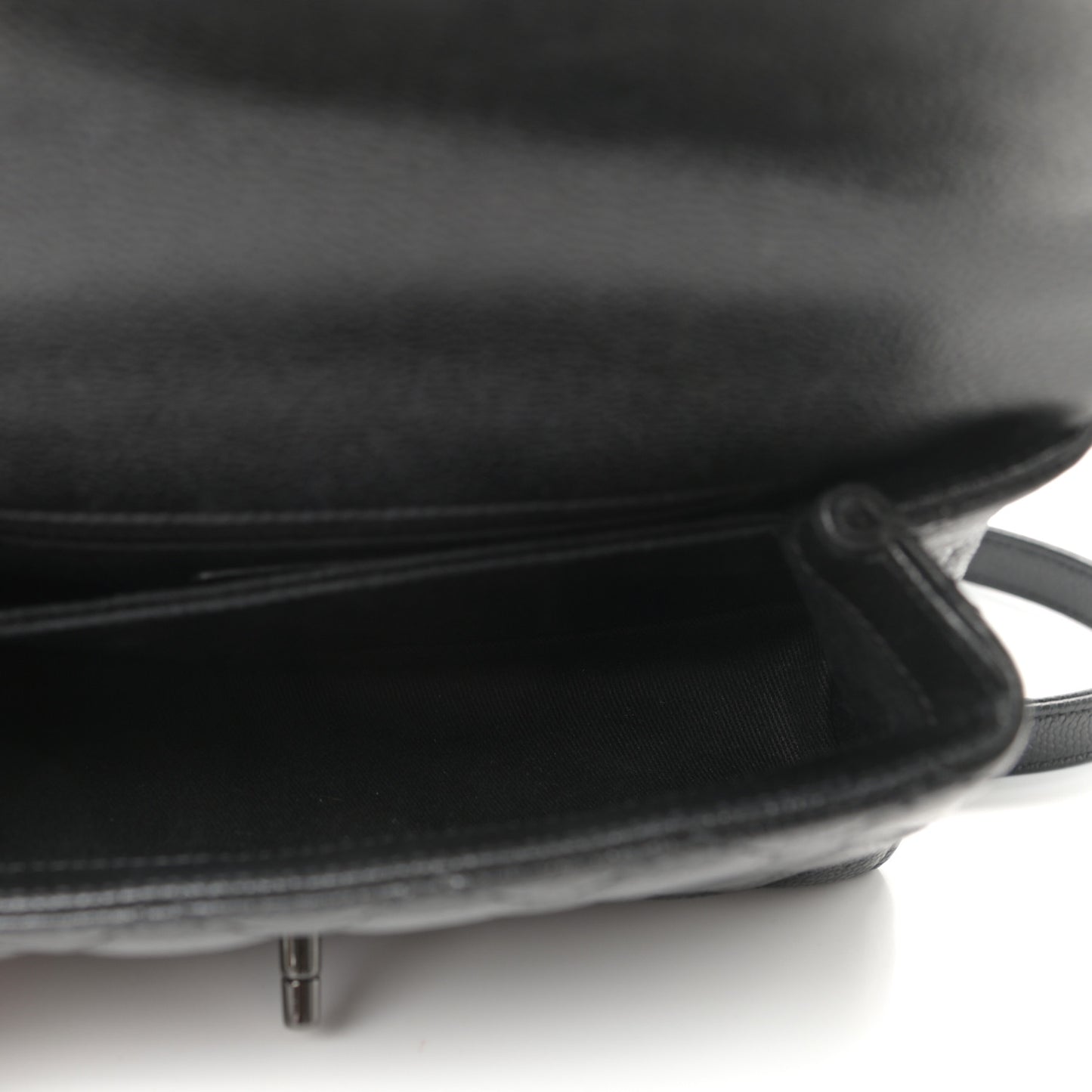 Caviar Quilted Mini Coco Handle Flap So Black