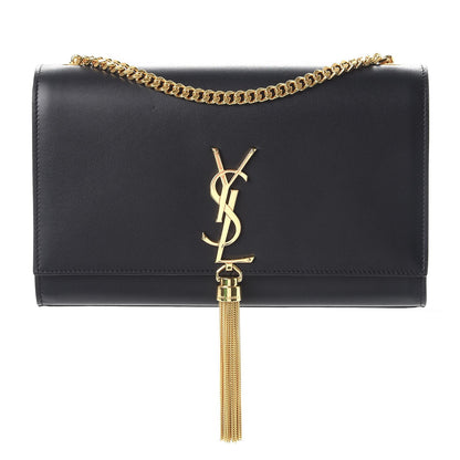 Saint Laurent Smooth Calfskin Medium Classic Monogram Kate Tassel Satchel Black 1 of 9