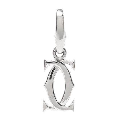 Cartier 18K White Gold Logo Charm 1 of 3