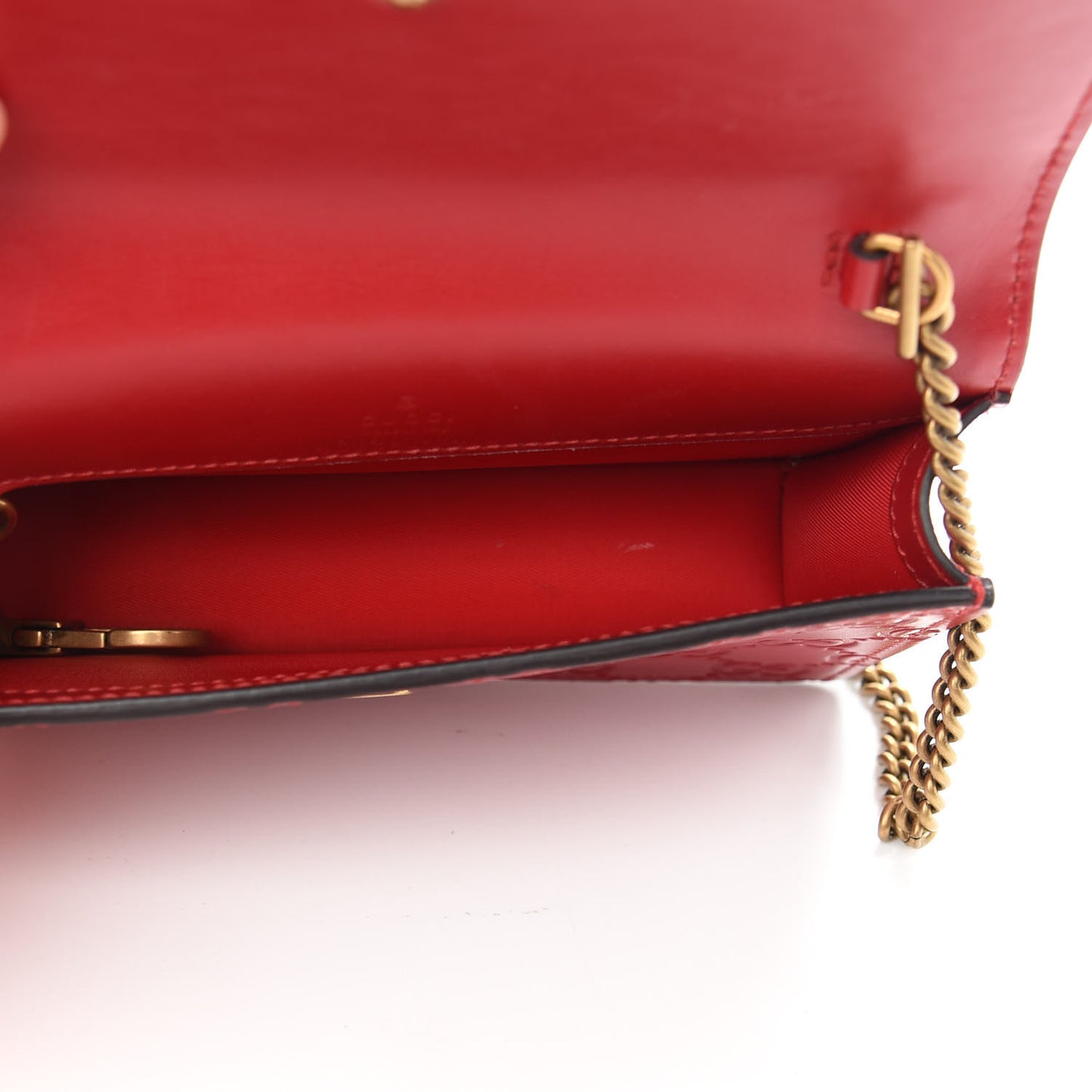 Guccissima Mini Cherry Chain Bag Hibiscus Red