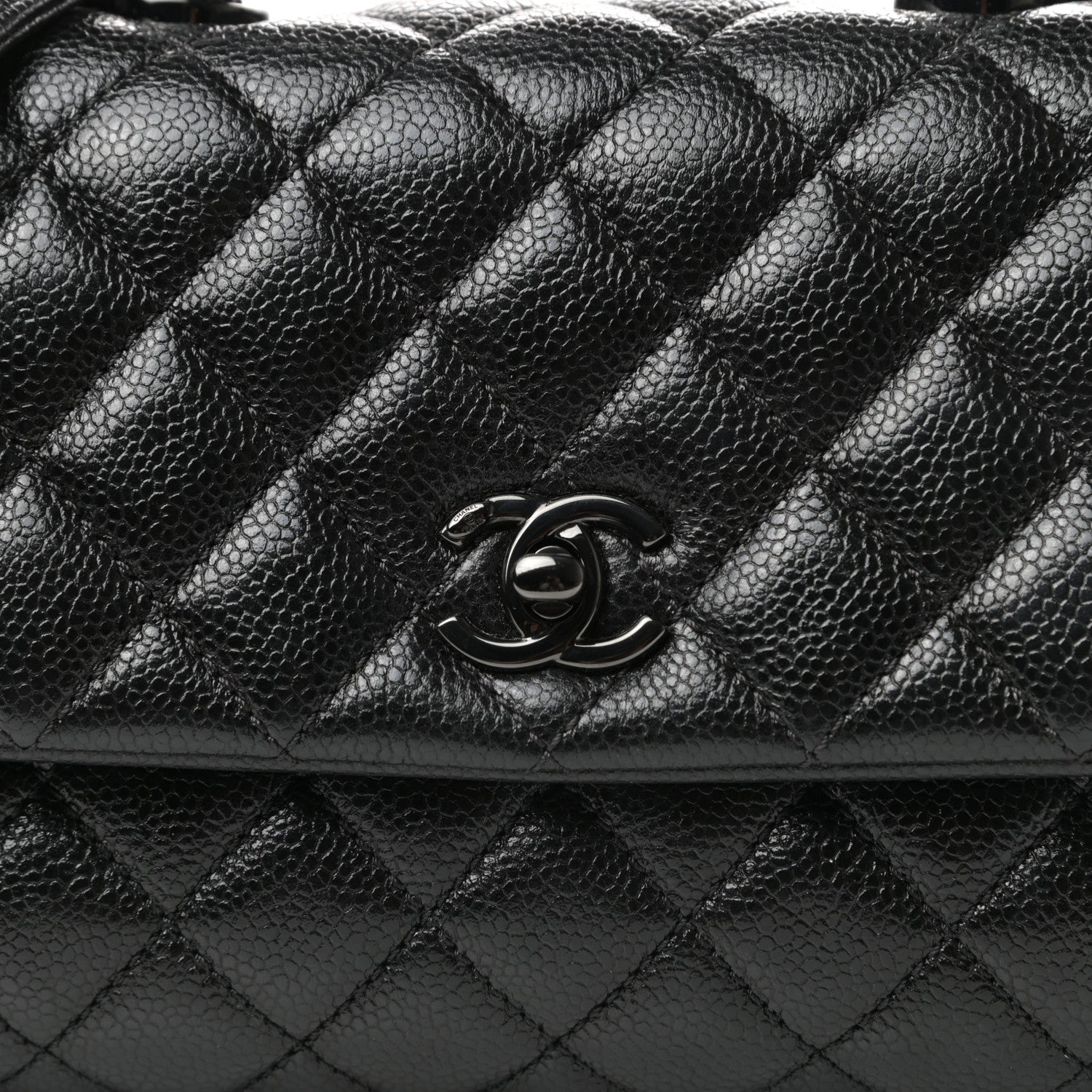 Chanel Caviar Quilted Mini Coco Handle Flap So Black 10 of 11