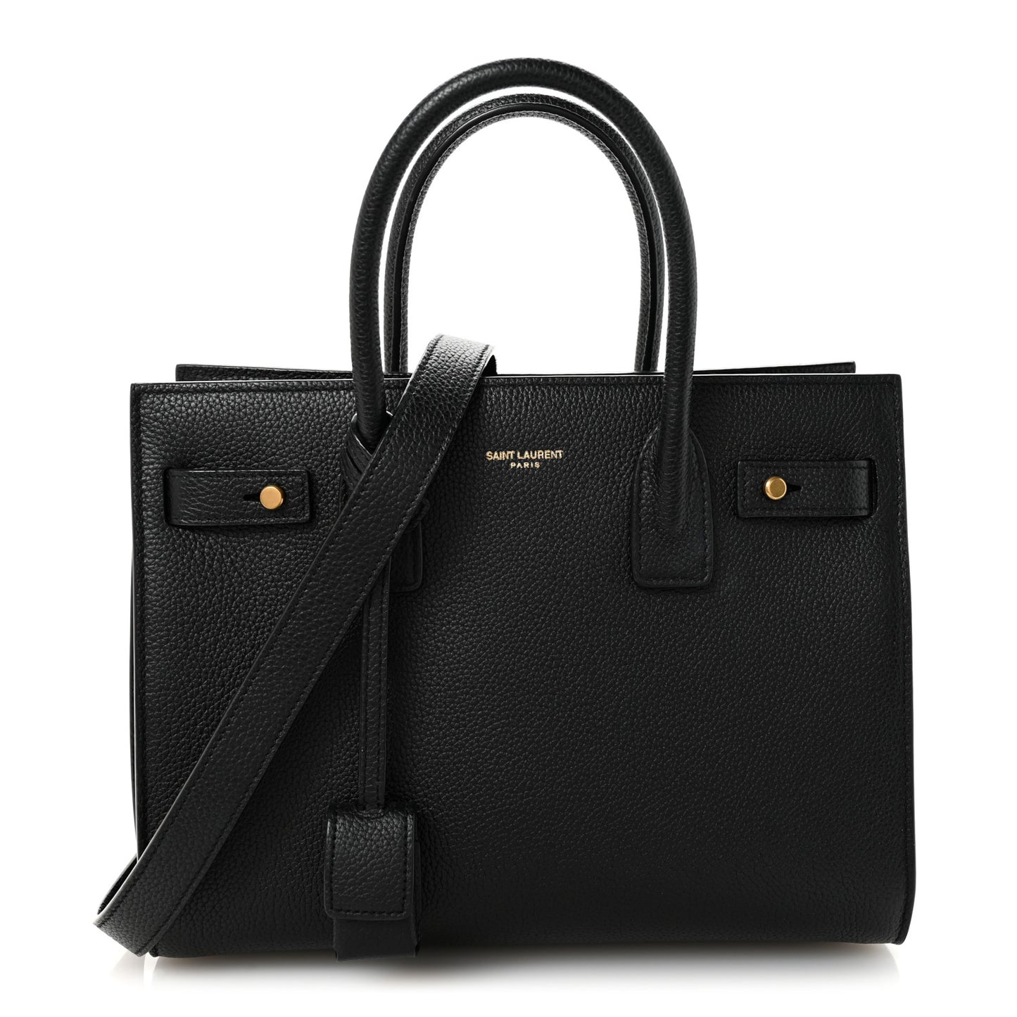 Grained Calfskin Baby Sac De Jour Black