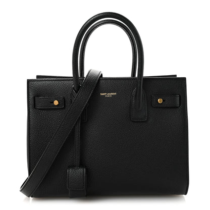 Saint Laurent Grained Calfskin Baby Sac De Jour Black 1 of 10