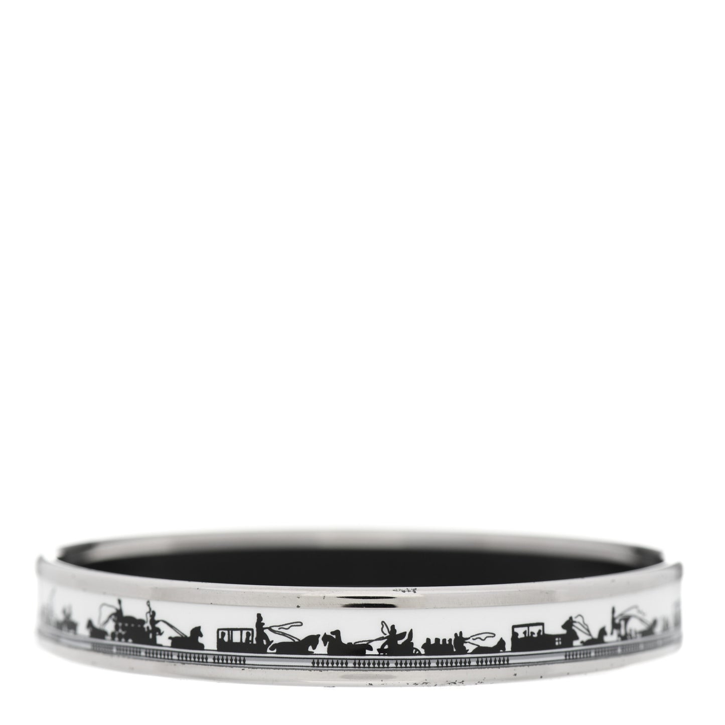 Enamel Printed Carriage Narrow Bracelet 65