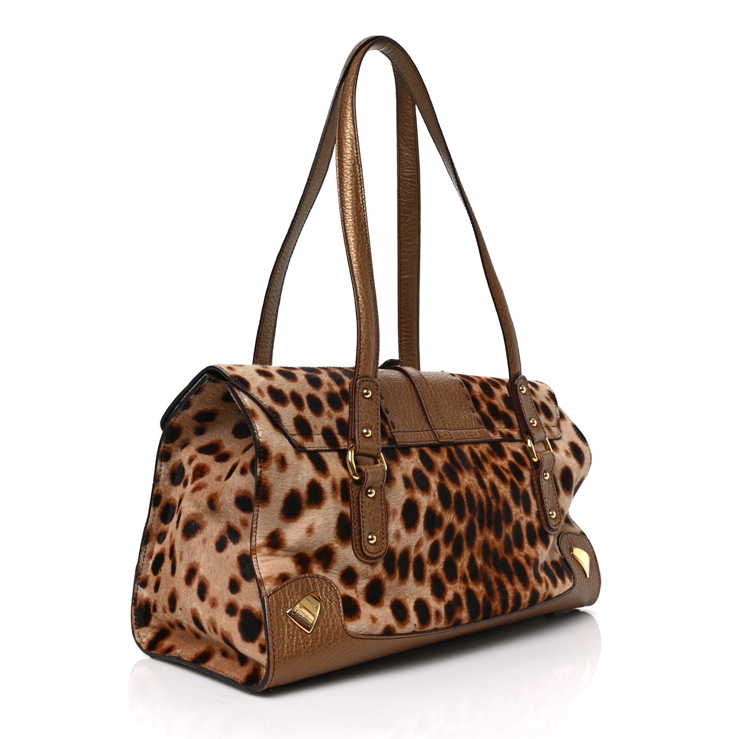 Dolce & Gabbana Calf Hair Leopard Shoulder Bag Brown 3 of 10