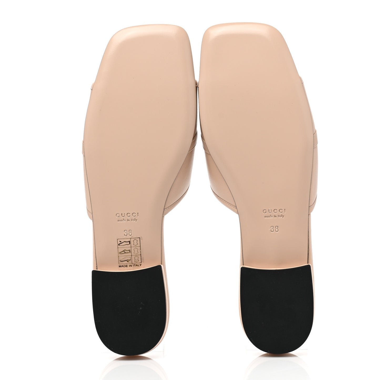 Nappa Horsebit Flat Slide Sandals 38 Skin Rose