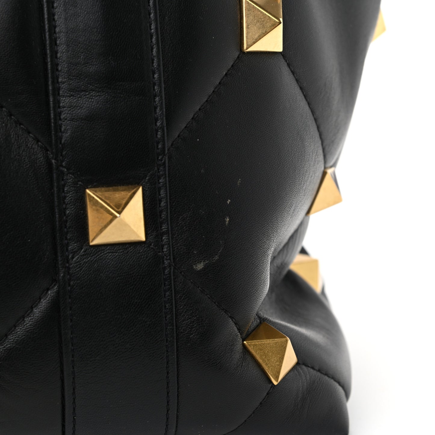 Nappa Medium Roman Stud Tote Black