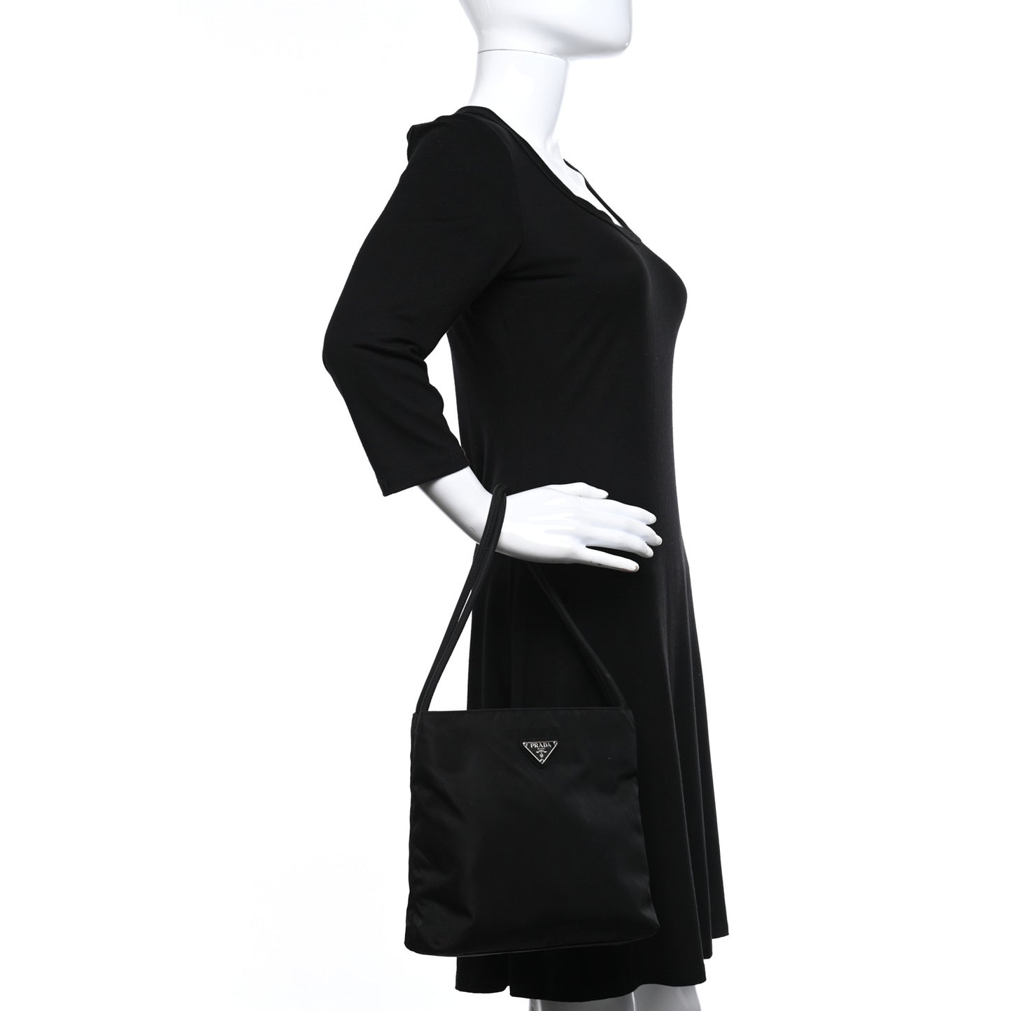 Tessuto Nylon Shoulder Bag Black