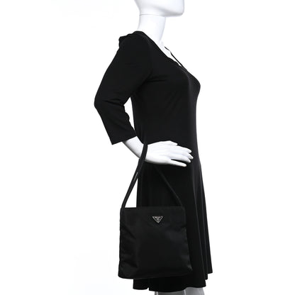 Prada Tessuto Nylon Shoulder Bag Black 2 of 14