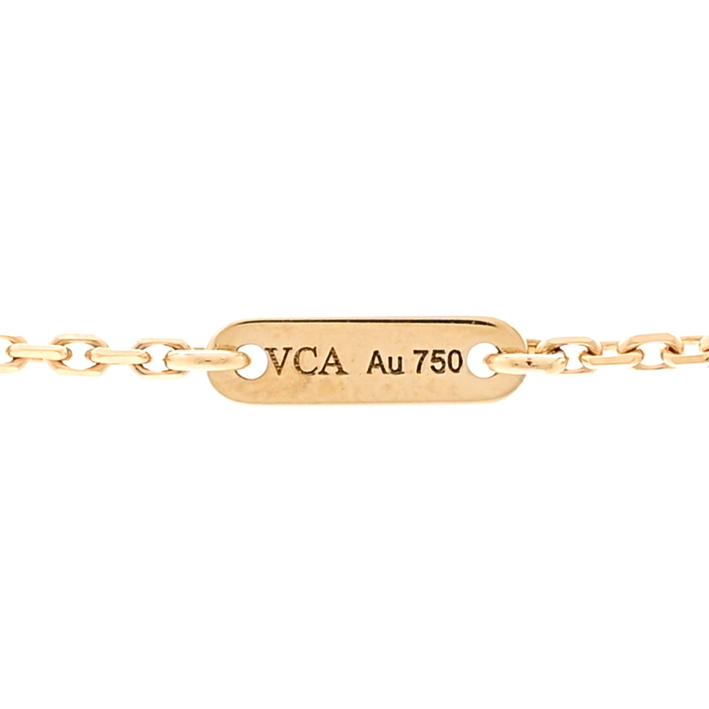 18K Yellow Gold Mother of Pearl Sweet Alhambra Pendant Necklace