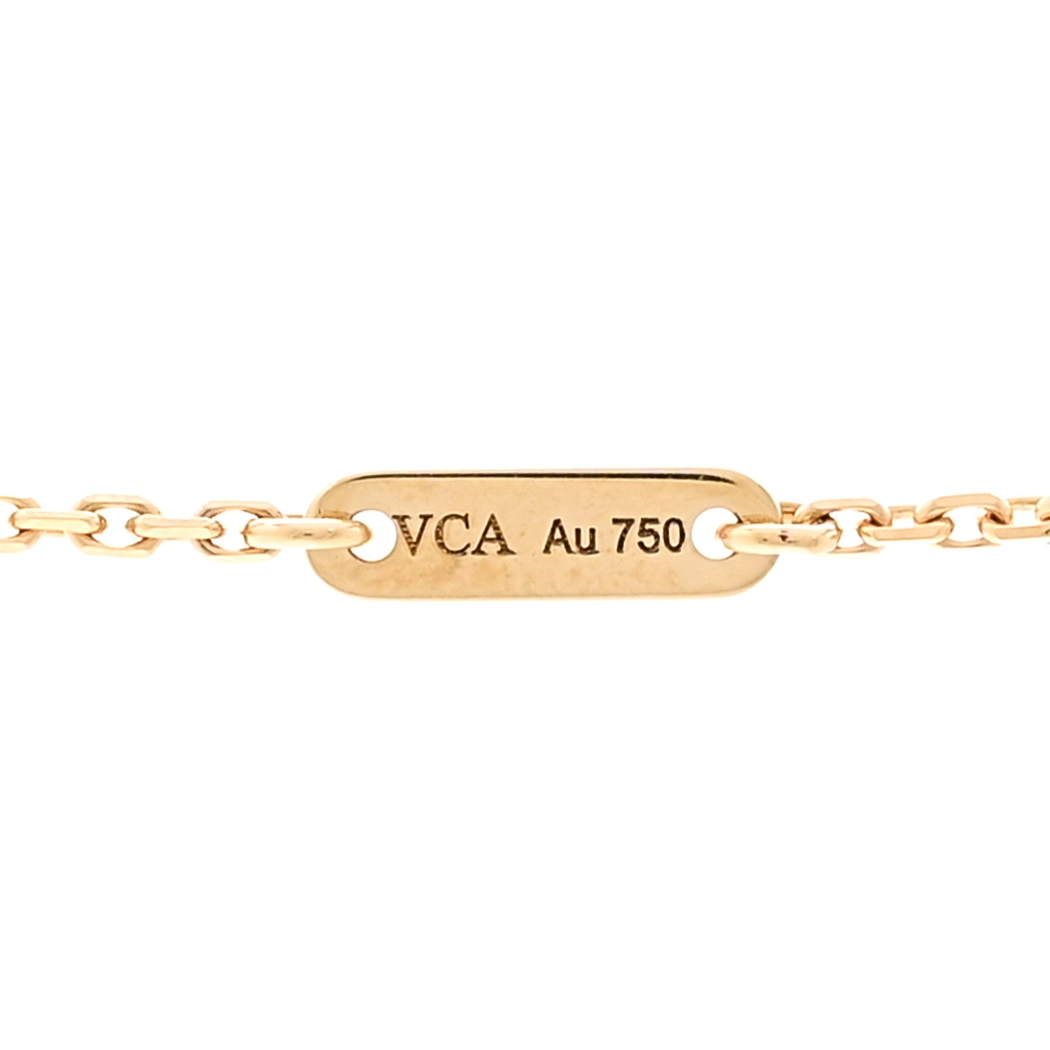 Van Cleef & Arpels 18K Yellow Gold Mother of Pearl Sweet Alhambra Pendant Necklace 5 of 6