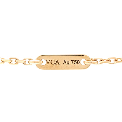 Van Cleef & Arpels 18K Yellow Gold Mother of Pearl Sweet Alhambra Pendant Necklace 5 of 6