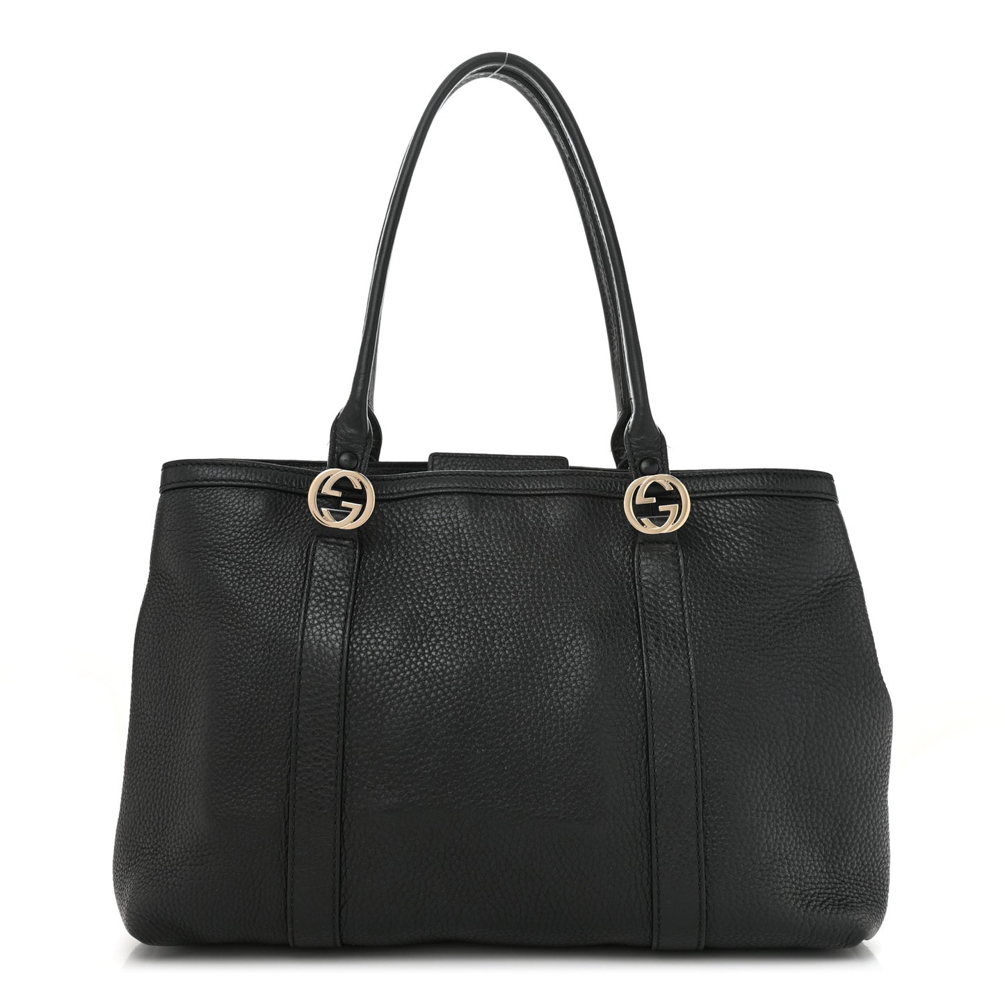 Pebbled Calfskin Old Libeccio Miss GG Tote Black