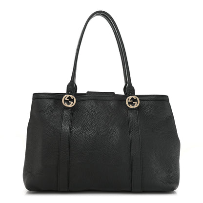 Gucci Pebbled Calfskin Old Libeccio Miss GG Tote Black 1 of 12