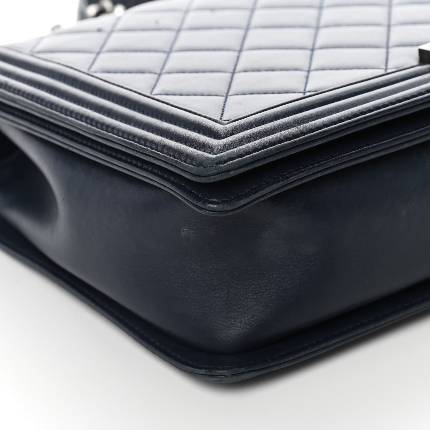 Chanel Lambskin Quilted Large Boy Flap Navy 9 of 13