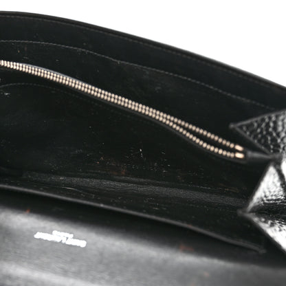 Saint Laurent Calfskin Crocodile Embossed Monogram Mini Uptown Crossbody Black 5 of 16