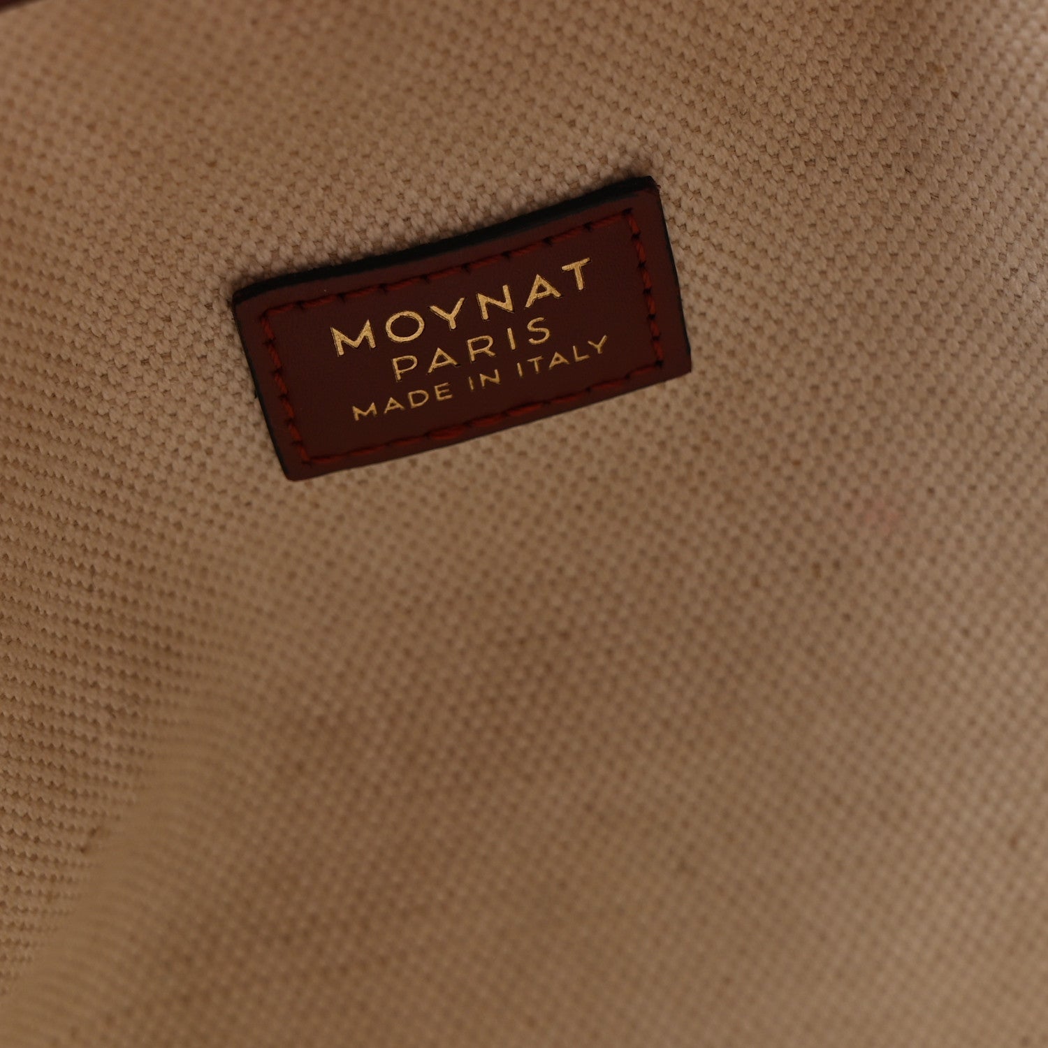 Moynat Grained Calfskin Canvas 1920 Oh! Tote Ruban GM Madder Bronze 6 of 10