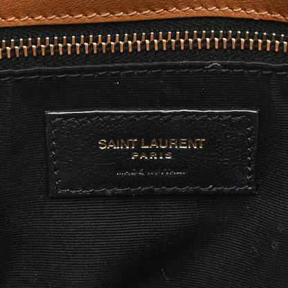 Saint Laurent Denim Suede Monogram Medium Niki Chain Satchel Blue Cinnamon 6 of 8