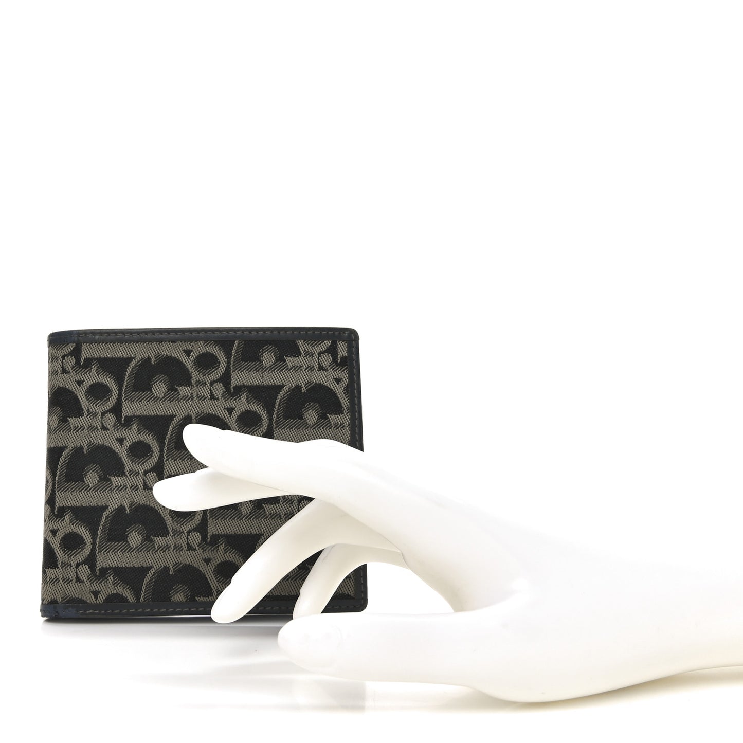 Monogram Compact Wallet Black