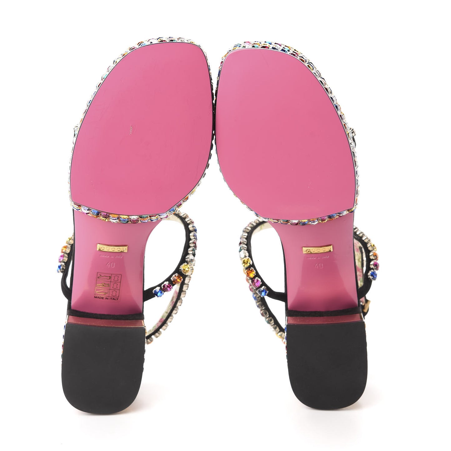 Kid Scamosciato Crystal Mira Platform Sandals 40 Multicolor