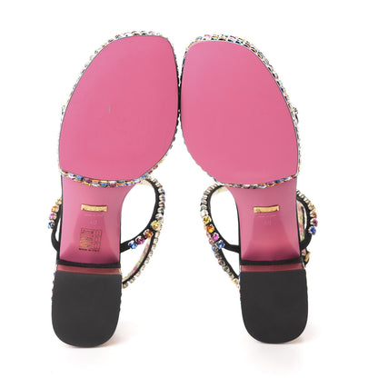 Gucci Kid Scamosciato Crystal Mira Platform Sandals 40 Multicolor 6 of 11