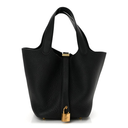 Hermes Taurillon Clemence Picotin Lock 18 PM Black 1 of 13