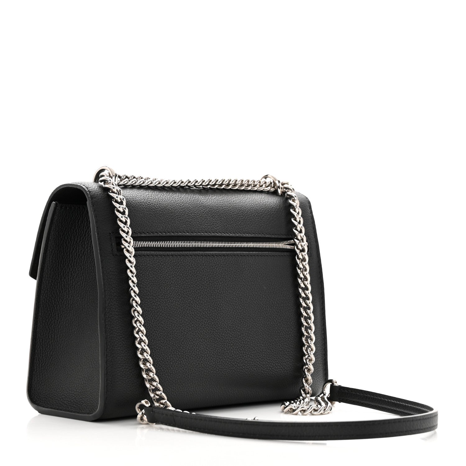 Louis Vuitton Soft Calfskin Mylockme Chain Bag BB Black 3 of 13