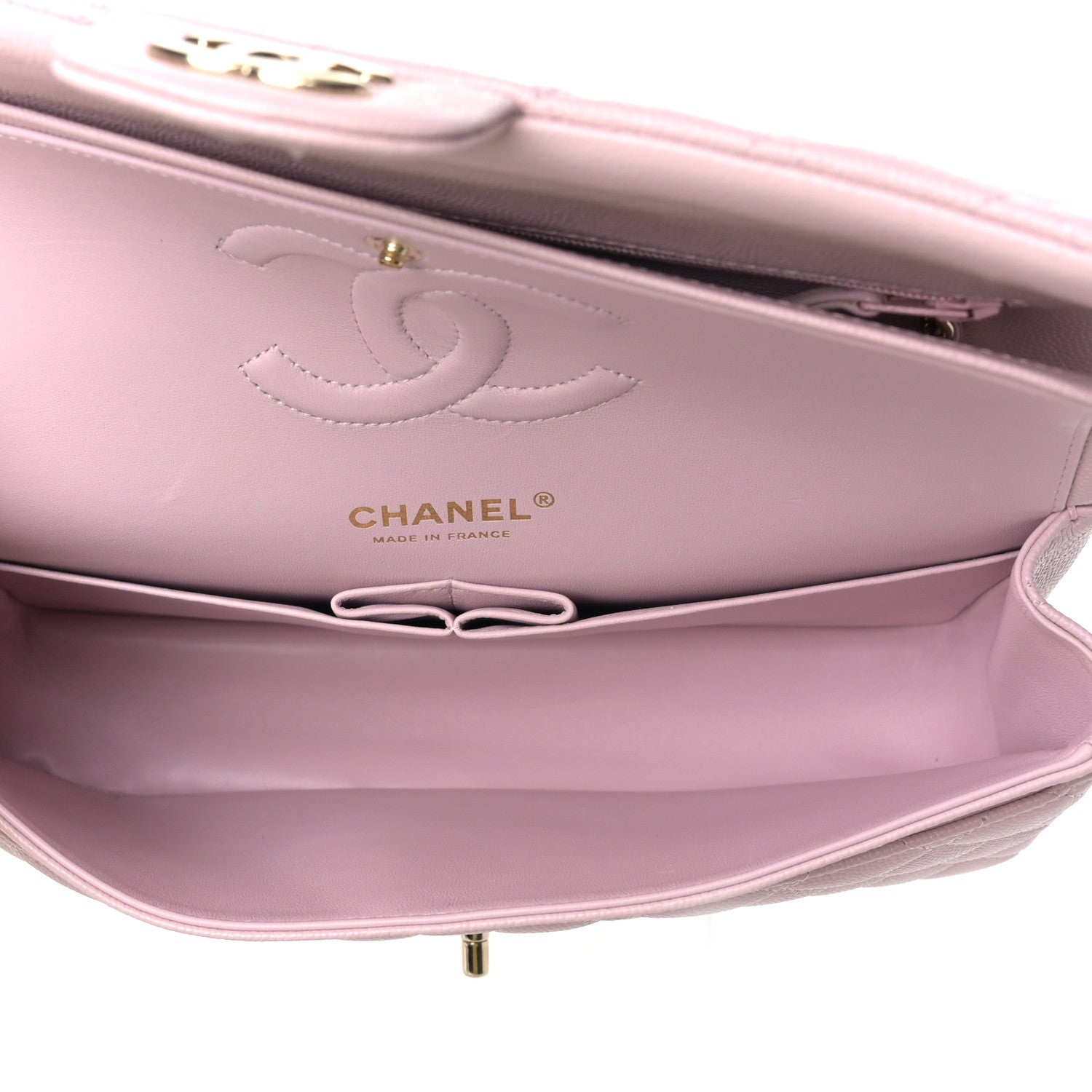 Chanel Caviar Quilted Medium Double Flap Light Pink 5 of 9