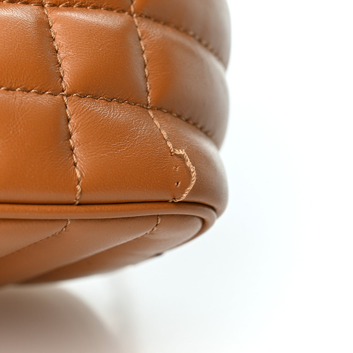 Burberry Lambskin Quilted Mini Lola Bucket Bag Maple Brown 10 of 10