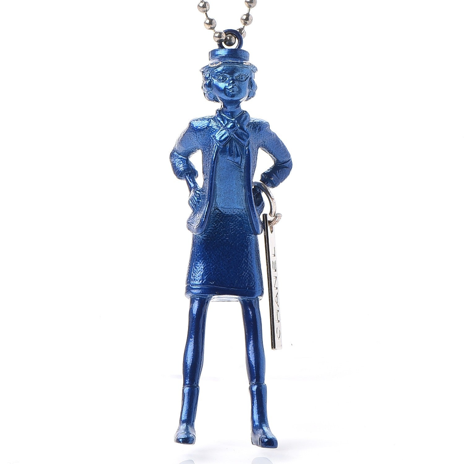 Chanel Madame Coco Figurine Necklace Blue 4 of 12