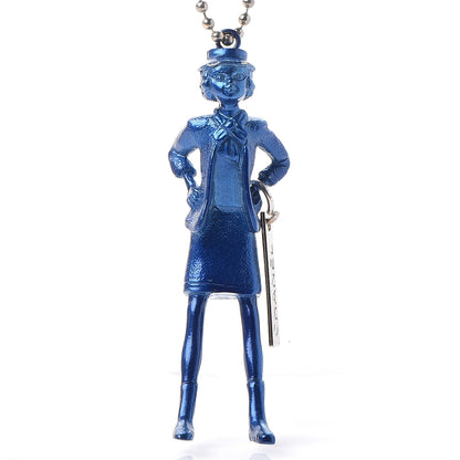 Chanel Madame Coco Figurine Necklace Blue 4 of 12