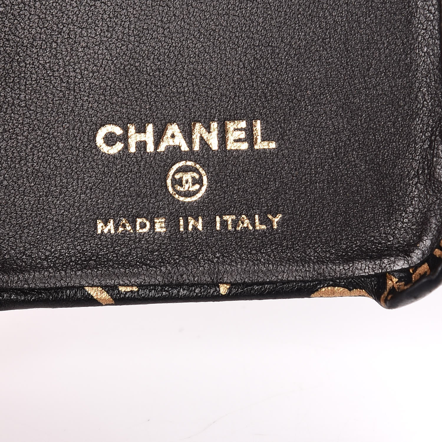 Chanel Lambskin Quilted iPhone X Coco Tech Egyptian Graffiti Case Black Gold 6 of 12