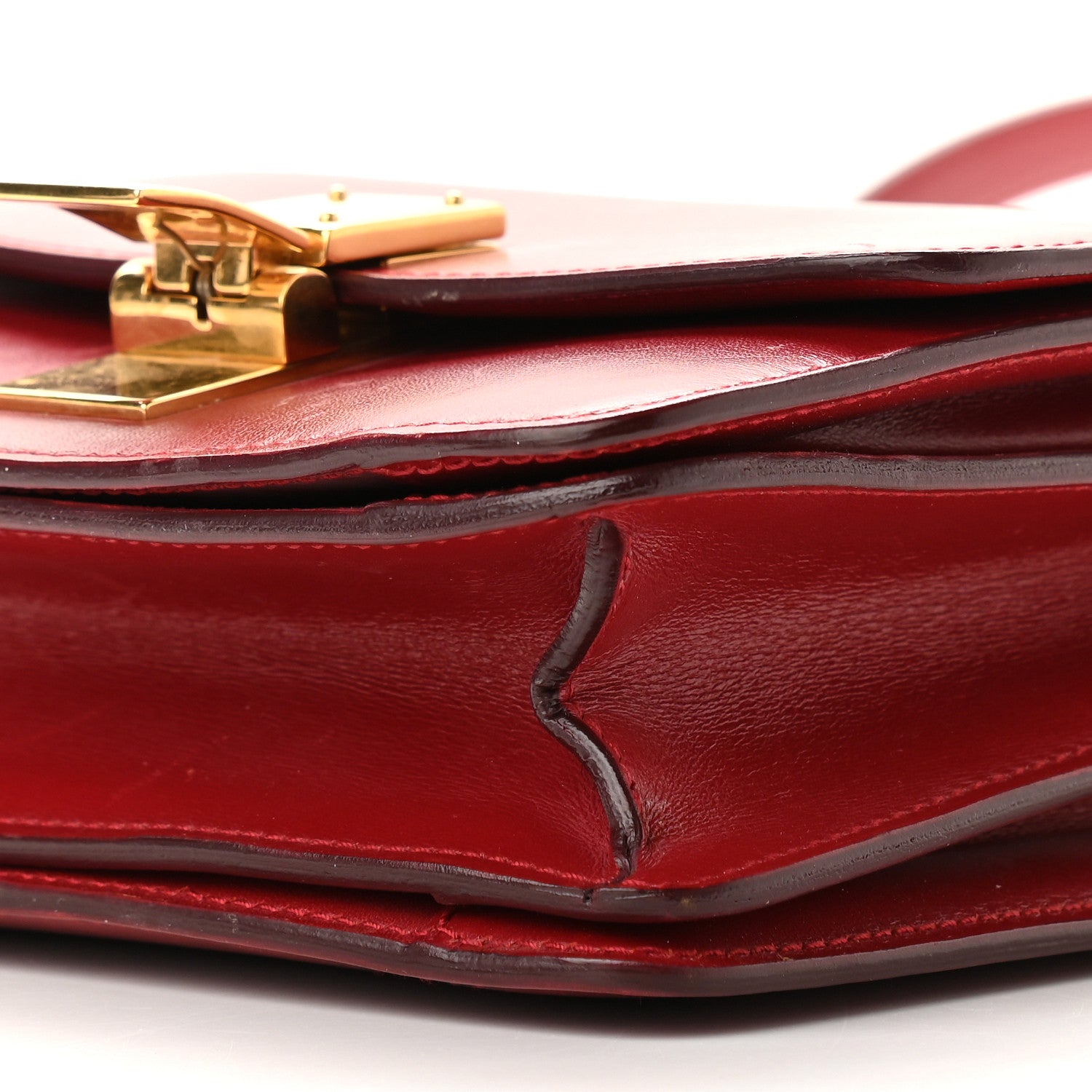 Celine Smooth Calfskin Small Classic Box Flap Bag Red 8 of 11