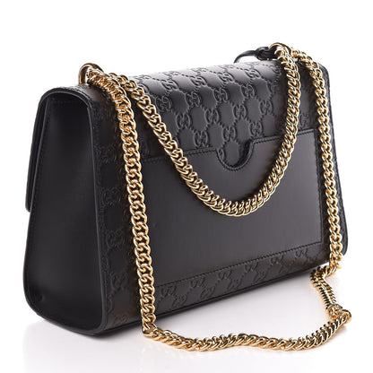 Gucci Guccissima Medium Padlock Shoulder Bag Black 3 of 7