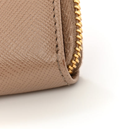 Prada Saffiano Metal Triangle Zip Coin Purse Cammeo 11 of 11