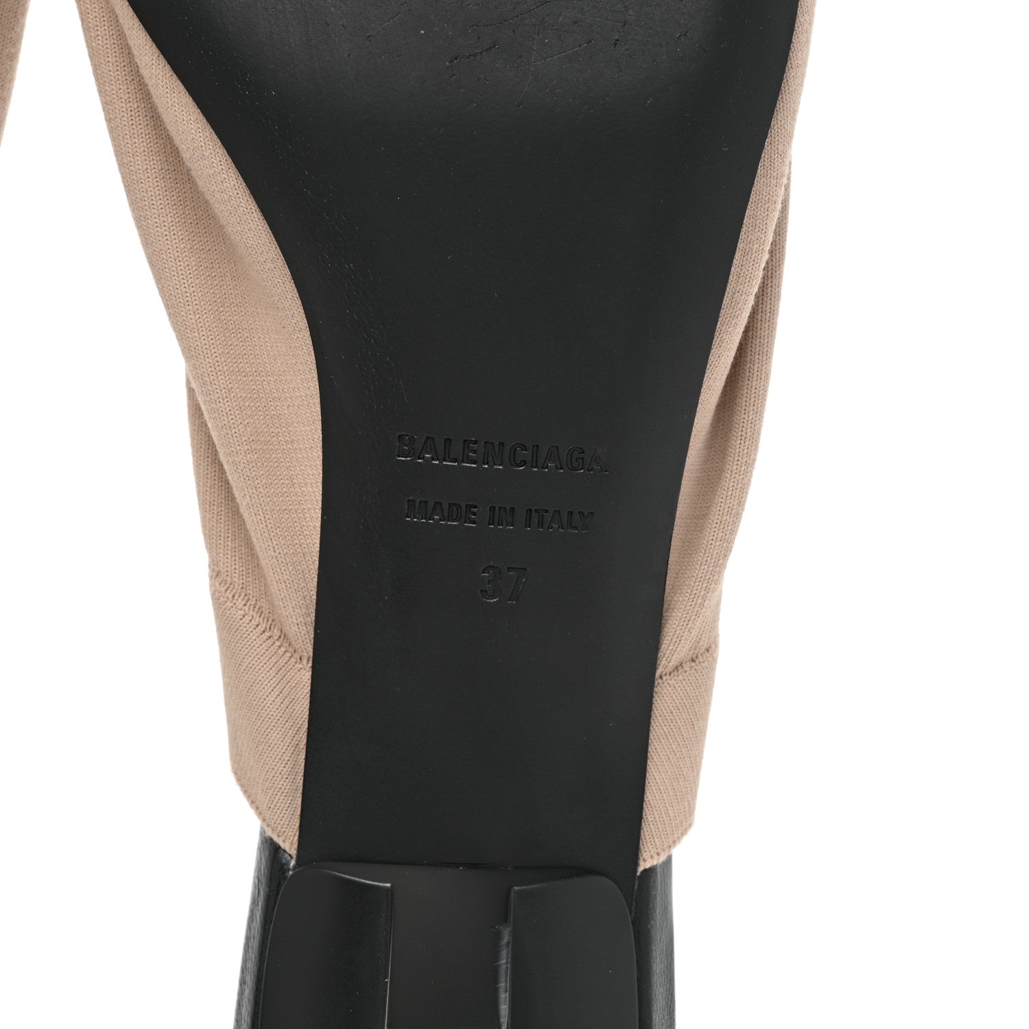 Balenciaga Jersey Stretch Heel Sandals 37 Beige 6 of 9