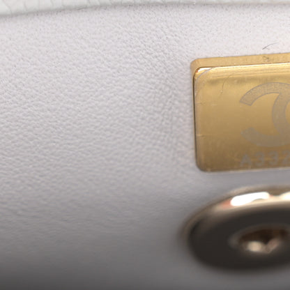 Chanel Caviar Quilted Mini Coco Handle Flap Light Grey 7 of 11