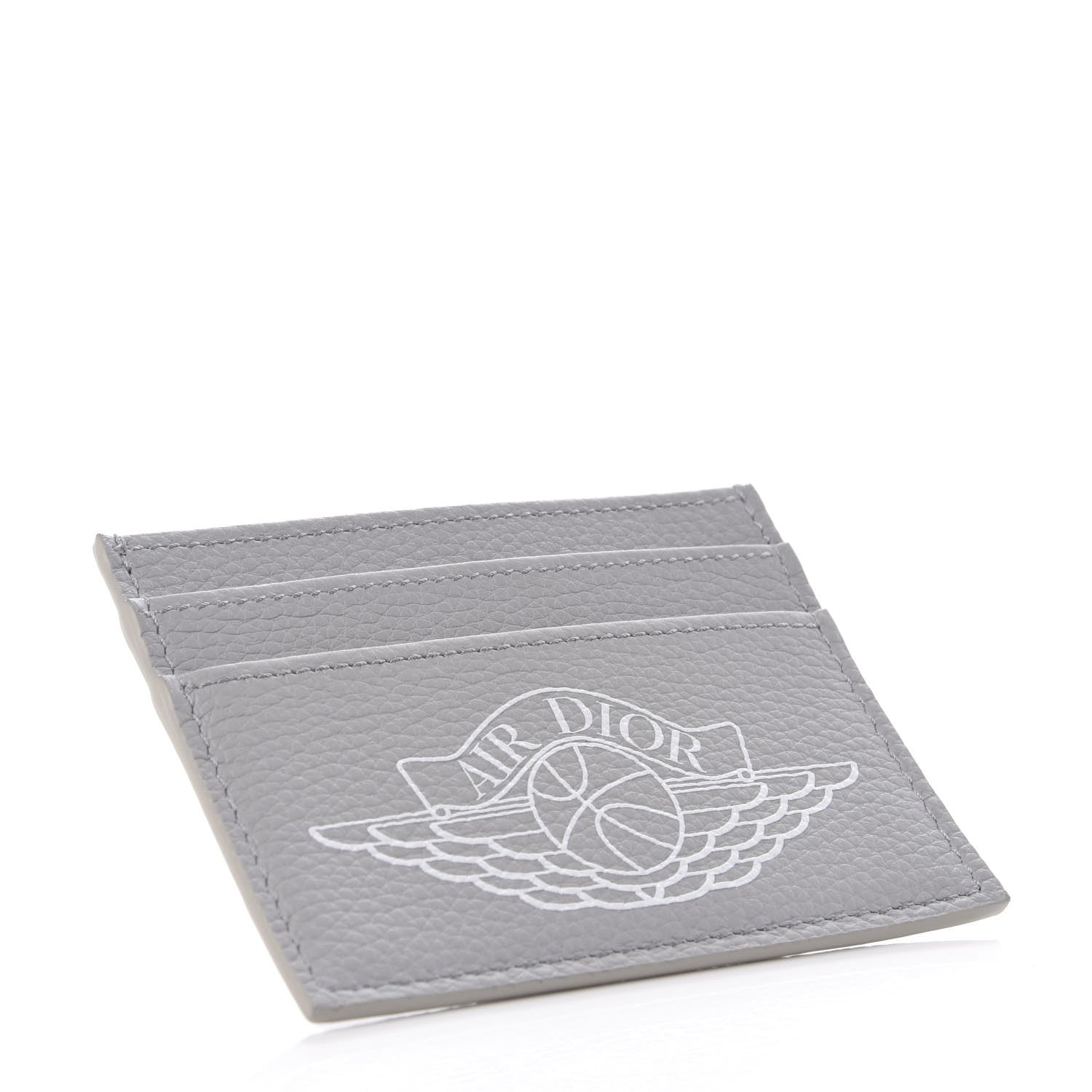 Christian Dior X AIR JORDAN Grained Calfskin Card Holder Grey 4 of 8