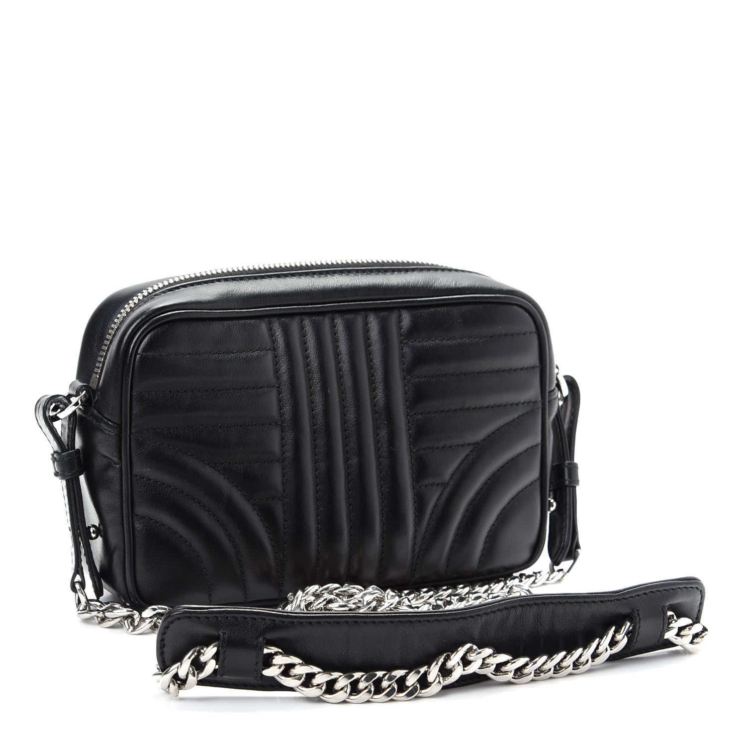 Prada Soft Calfskin Diagramme Crossbody Bag Black 3 of 9