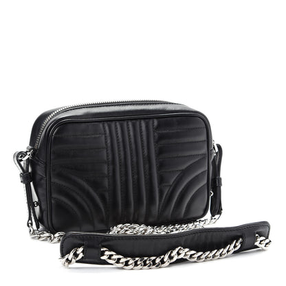 Prada Soft Calfskin Diagramme Crossbody Bag Black 3 of 9