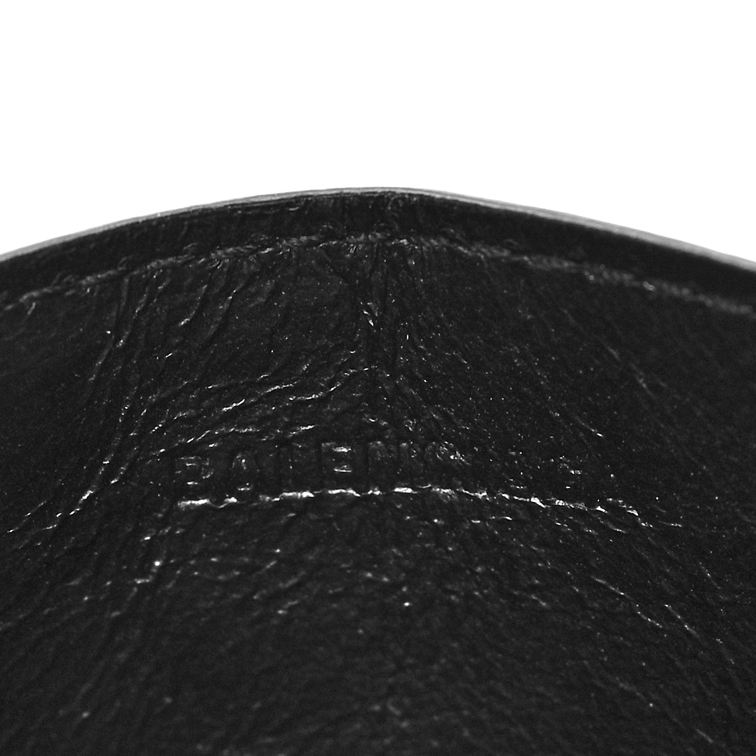 Balenciaga Semi Matte Calfskin Logo Crocodile Embossed Cash Card Holder Black 7 of 8