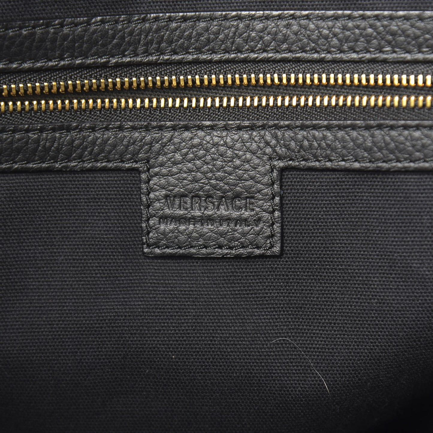 Cervo Embossed Vitello Medusa Tote Black