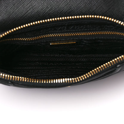 Prada Tessuto Nylon Saffiano Crossbody Bag Black 5 of 12