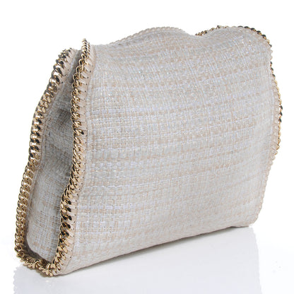 Stella McCartney Woven Oleogram Boucle Small Falabella Vanilla 3 of 9