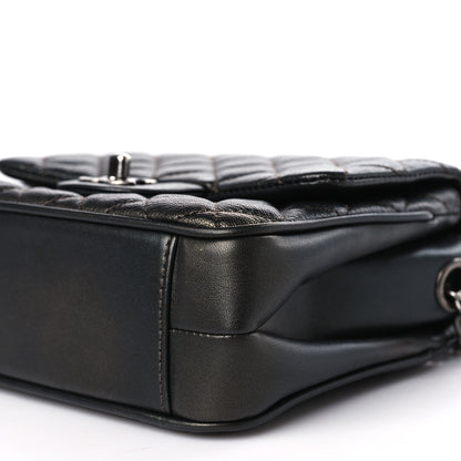 Chanel Metallic Goatskin Quilted Small Rock In Rome Flap Charcoal 8 of 8