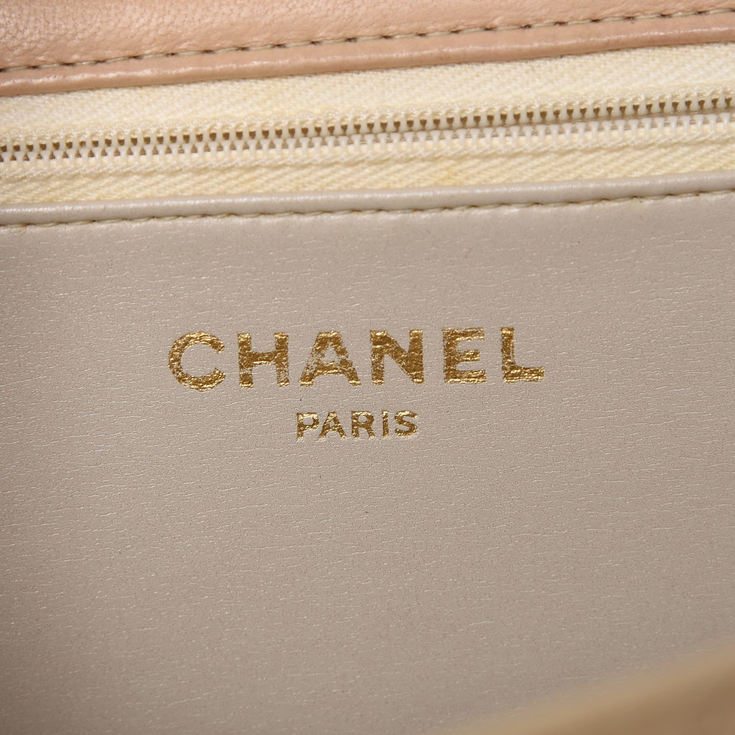Chanel Lambskin Stitched Small Single Flap Beige 6 of 9