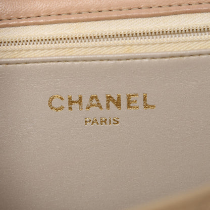 Chanel Lambskin Stitched Small Single Flap Beige 6 of 9