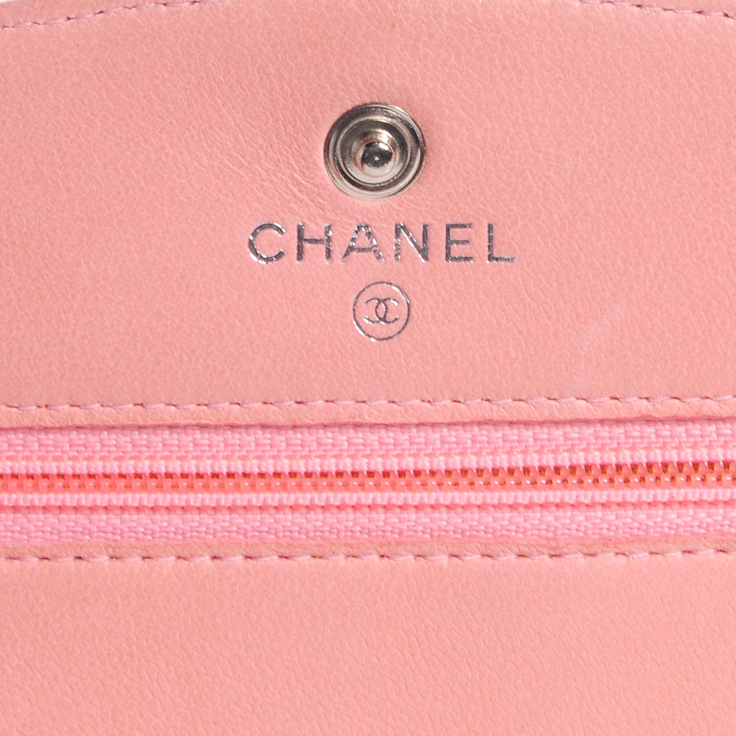 Chanel Caviar Timeless CC Wallet on Chain WOC Pink 5 of 8