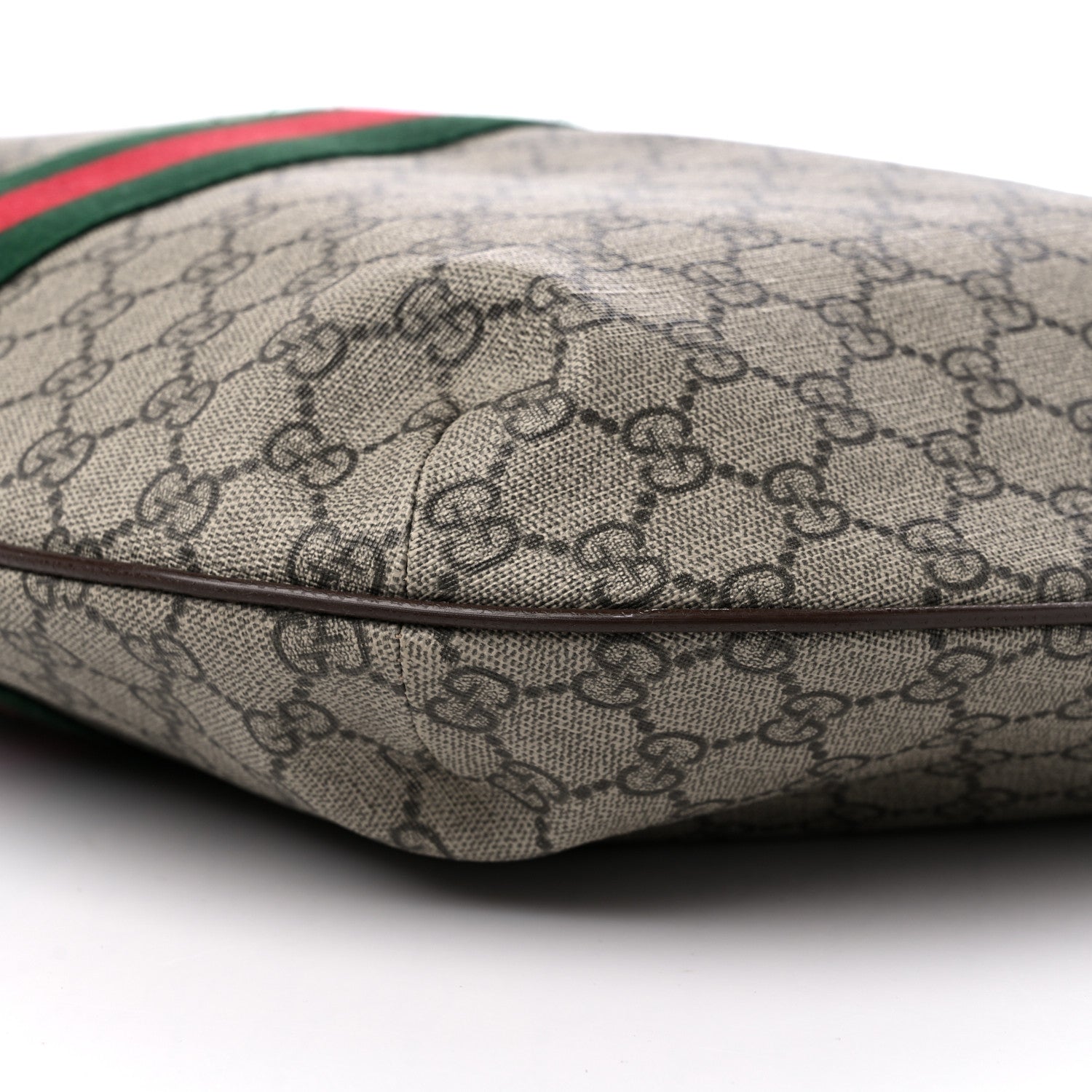 Gucci GG Supreme Monogram Web Ophidia Half Moon Hobo Brown 9 of 14